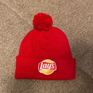 Lays branded Pom Pom hat!